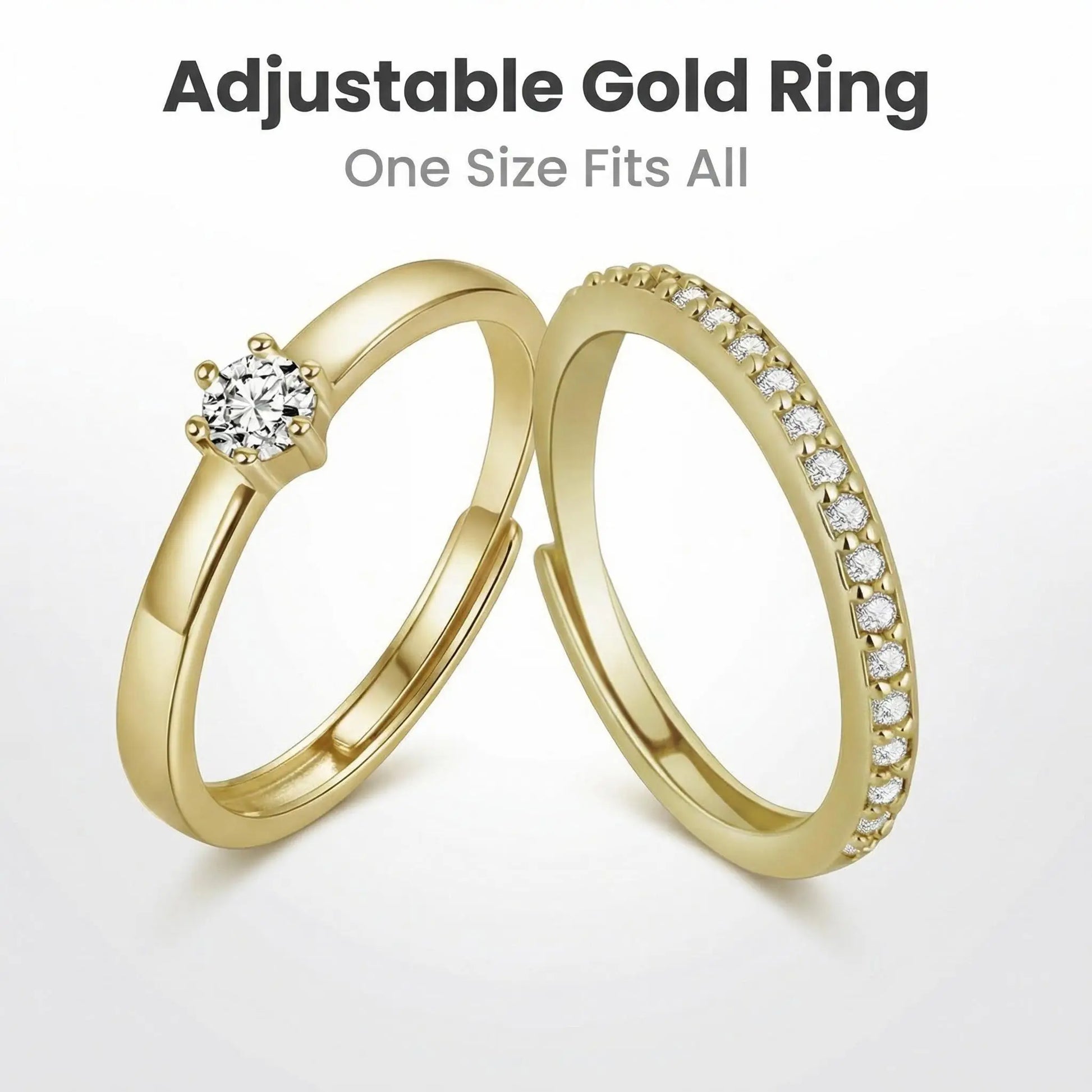 Adjustable Open Band, Stackable Design, Works Perfectly with Your Smart Ring. Single or Multi-Stone Options, Versatile for Any Outfit, and Can Be Paired with Smart Rings. Makes a Perfect Gift for the Holidays.