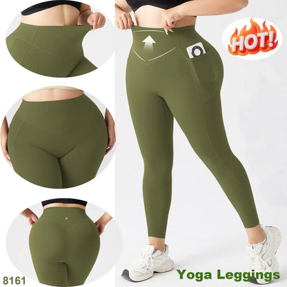 Yoga Leggings for Women Tummy Control Butt Lifting High Waisted Yoga Pants with Pockets Breathable Fitness Pants,Summer and Spring.